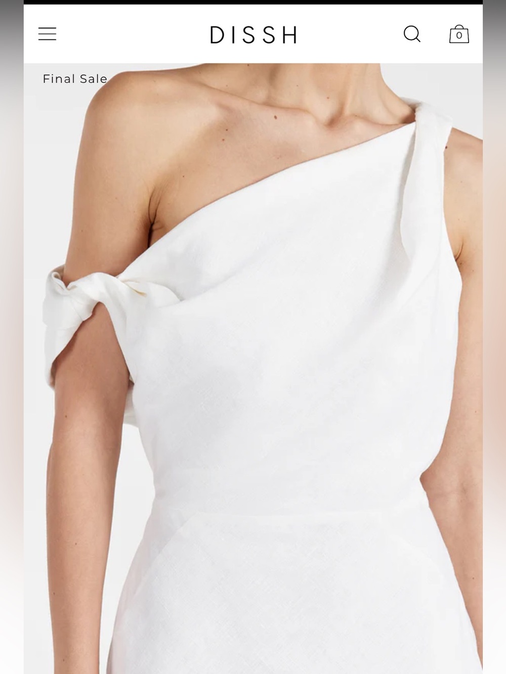 DISSH JOELLE WHITE LINEN MIDI DRESS - Picture 12 of 15